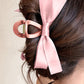 Barrette à cheveux avec ruban décoratif de couleur unie noire