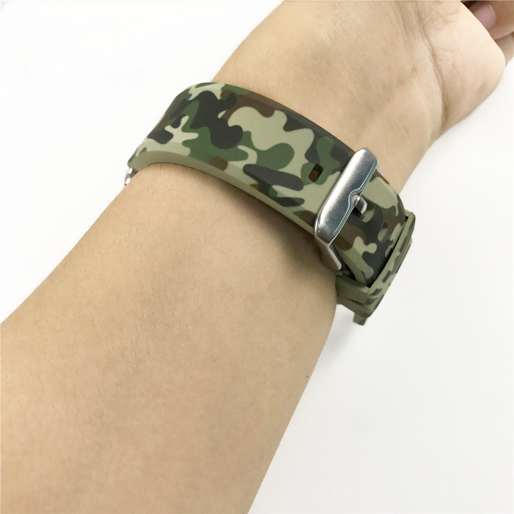 Bracelet en silicone motif camouflage pour homme et femme