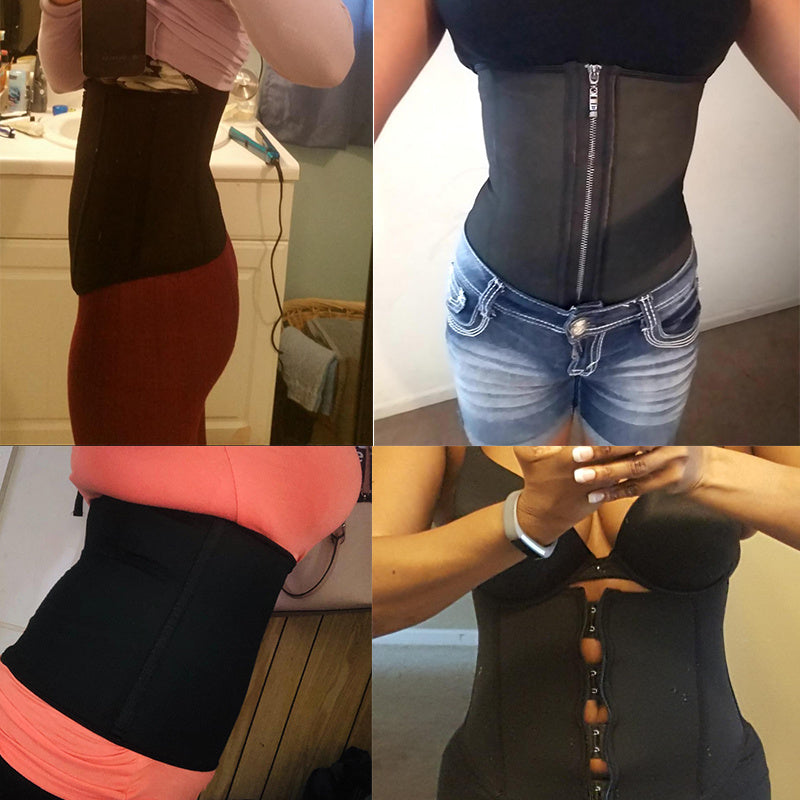 Gaine raffermissante à fermeture à glissière avec ceinture réglable