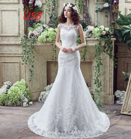 Robe de mariée sirène sexy en dentelle