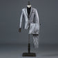 Costume de performance pour homme, costume à manches longues, costume de chanteur de scène, robe de photographie noire platine argentée