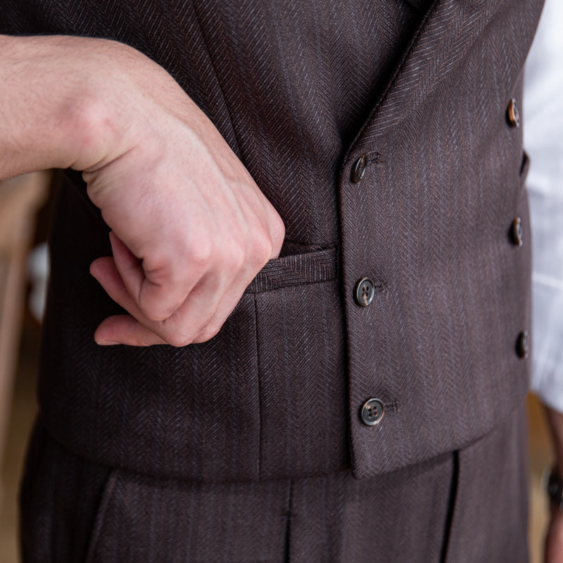 Gilet de costume à double boutonnage de haute qualité