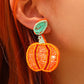 Pendants d'oreilles Orange Halloween