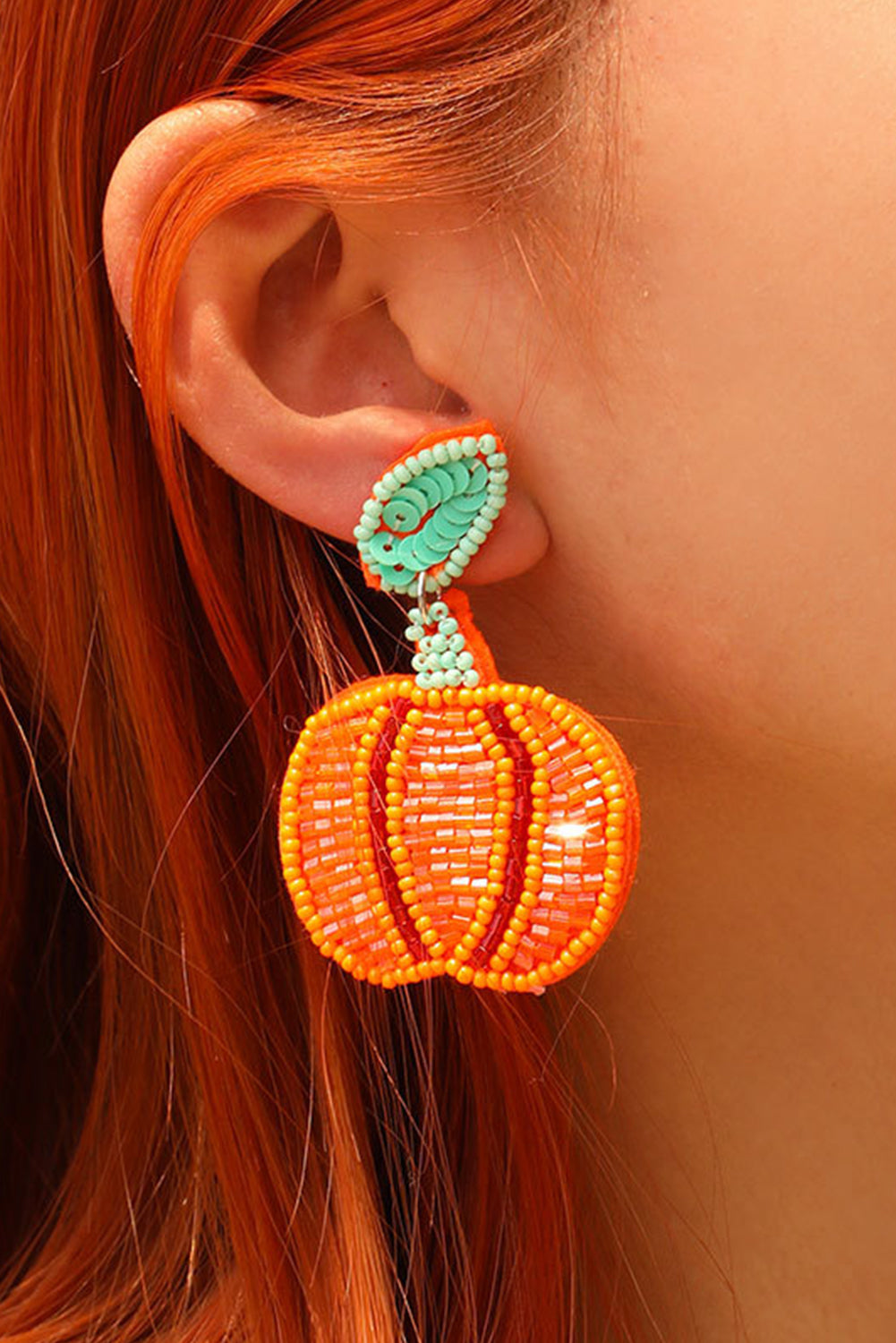 Pendants d'oreilles Orange Halloween