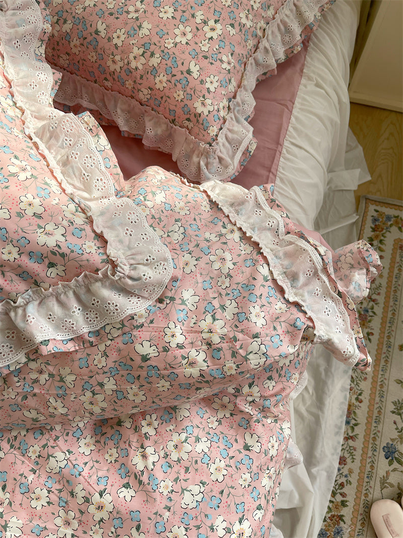 Draps de lit en dentelle,