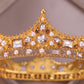 Bandeau féminin en forme de couronne de perles et de strass