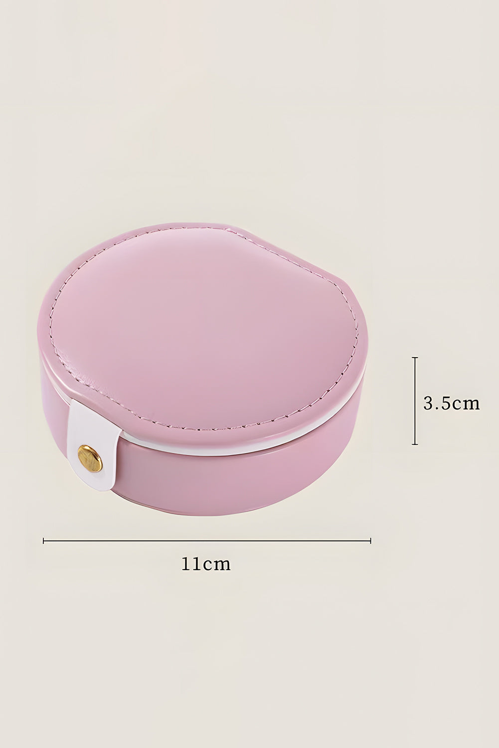 Mallette d'organisation pour bijoux rose pâle avec miroir