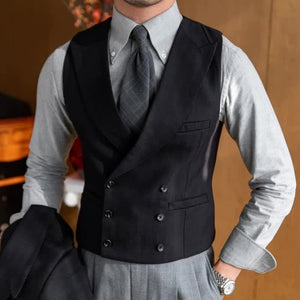 Gilet de costume à double boutonnage de haute qualité