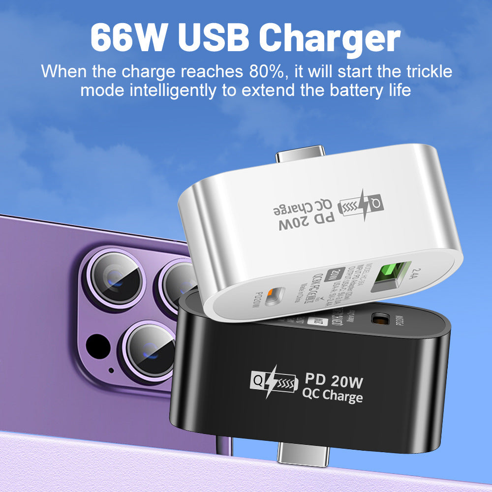Chargeur de téléphone Type-C HUB Extension Ellipse Splitter
