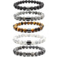 Bracelet œil de tigre en pierre noire