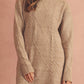 Robe chasuble à épaulettes en maille torsadée vert brumeux