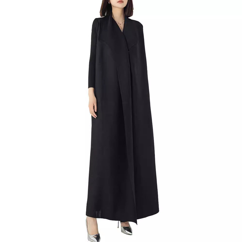 Trench-coat long gracieux et à la mode pour femme