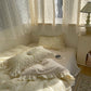 Draps de lit en dentelle,