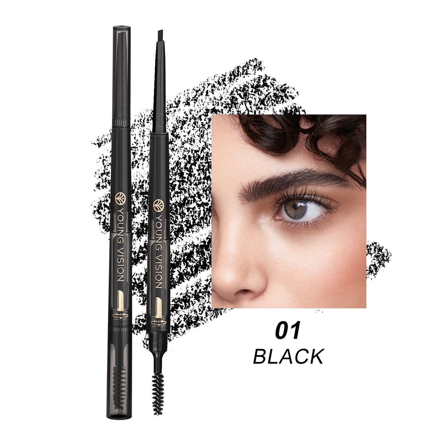 Crayon à sourcils trois en un Waterproof