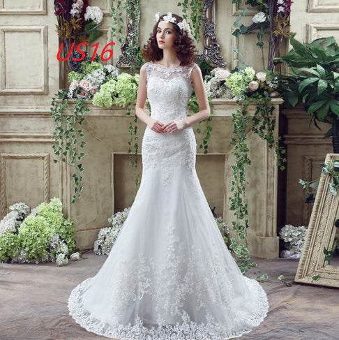 Robe de mariée sirène sexy en dentelle