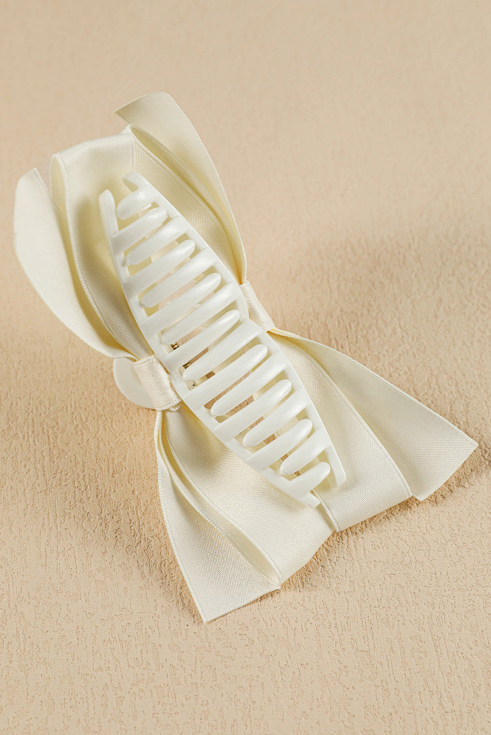 Barrette à cheveux avec ruban décoratif de couleur unie noire