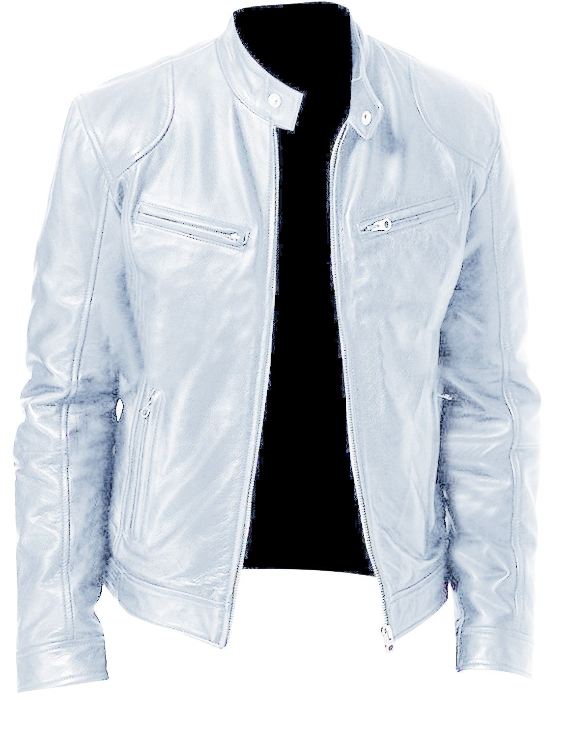 Veste cardigan en cuir pour homme