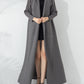 Trench-coat long gracieux et à la mode pour femme