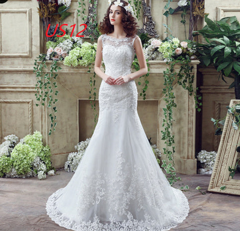 Robe de mariée sirène sexy en dentelle