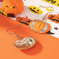 Boucles d'oreilles à crochets en strass citrouille Halloween orange