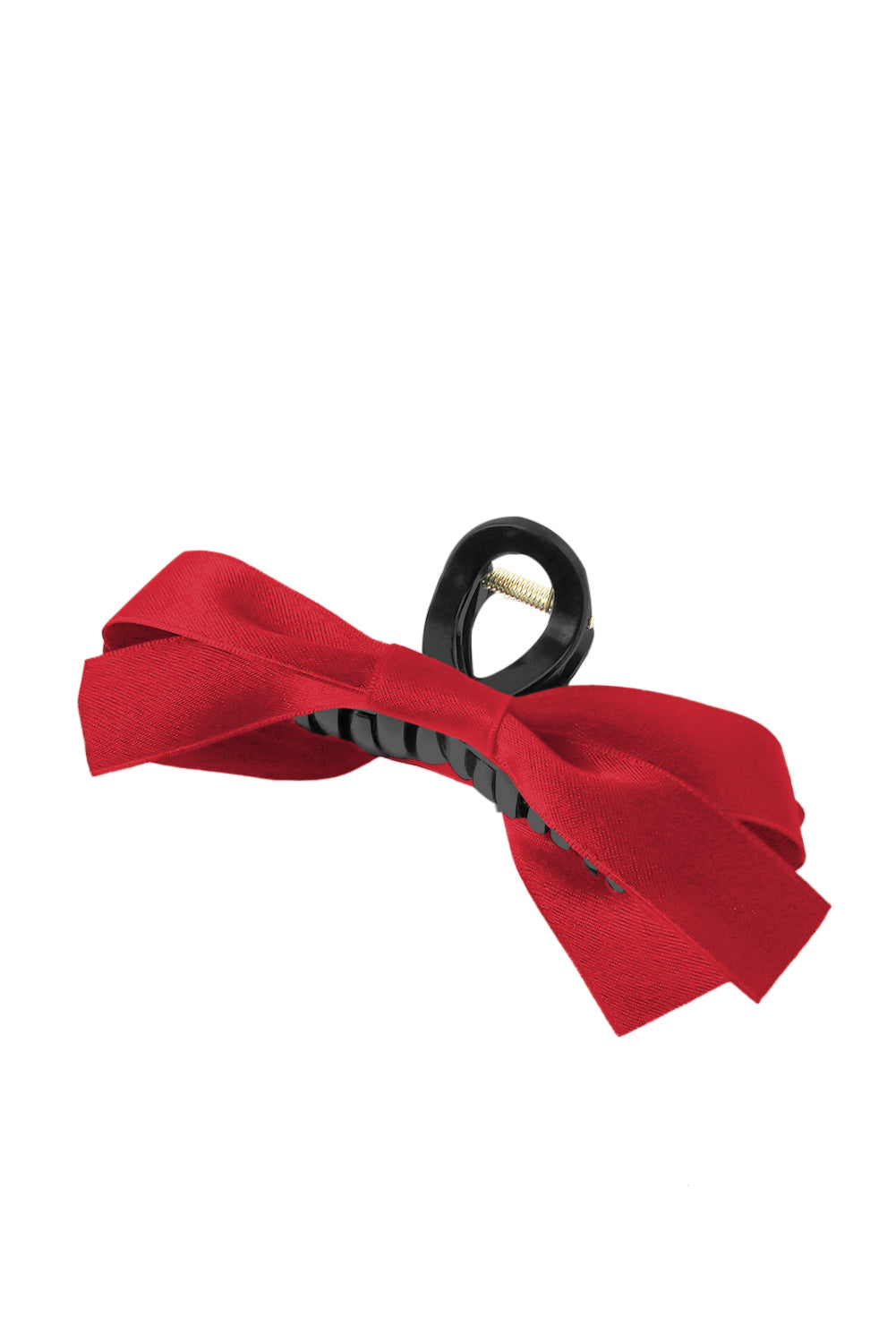 Barrette à cheveux avec ruban décoratif de couleur unie noire