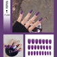 Faux ongles – Stiletto longs, transparents, mat, complets, avec colle