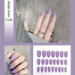 Faux ongles – Stiletto longs, transparents, mat, complets, avec colle