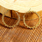 Boucles d'oreilles vintage texturées en or