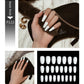 Faux ongles – Stiletto longs, transparents, mat, complets, avec colle