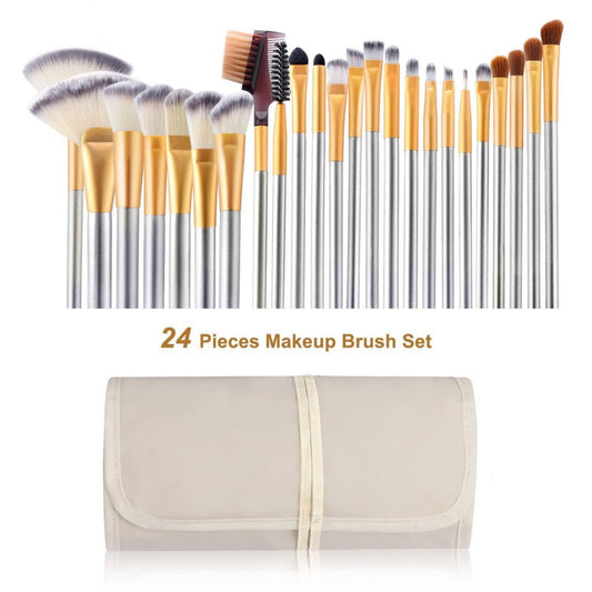 Kit de maquillage 24 pièces de pinceaux Professionnels avec Sac