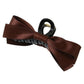 Barrette à cheveux avec ruban décoratif de couleur unie noire