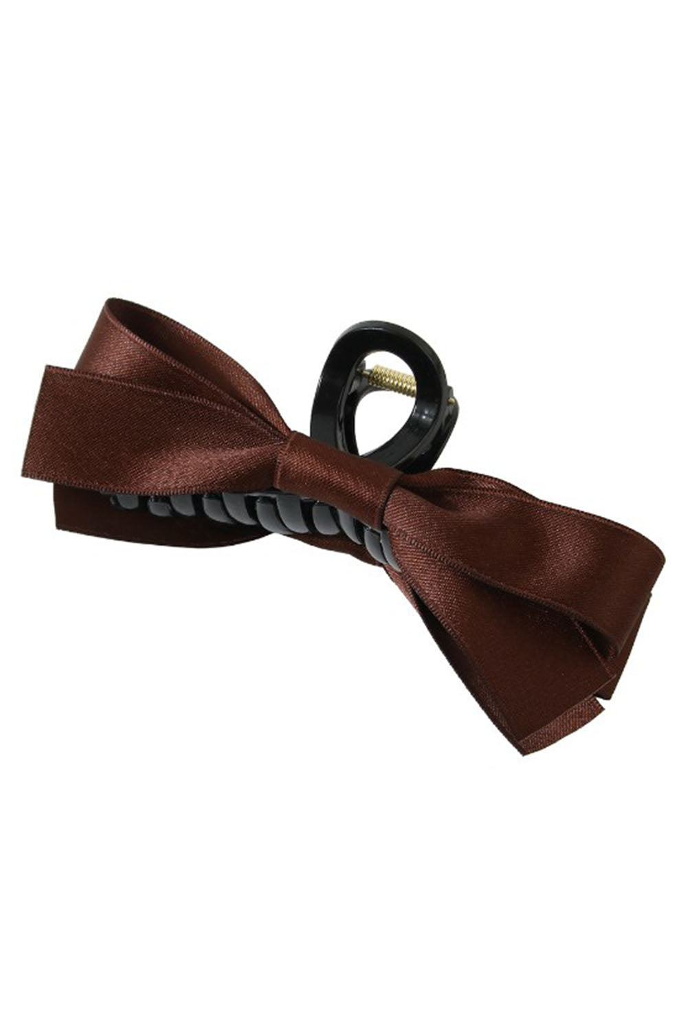 Barrette à cheveux avec ruban décoratif de couleur unie noire