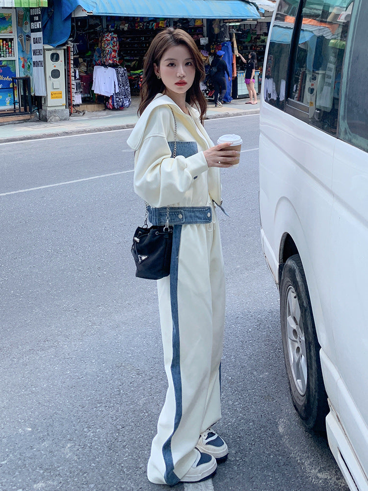 Jogging de sport de loisir à couleurs contrastées pour femmes