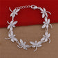 Bracelet collier libellule plaqué argent