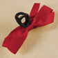 Barrette à cheveux avec ruban décoratif de couleur unie noire