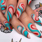 Faux ongles de longueur moyenne Patch Ins Style Hot Girl