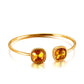 Bracelet en acier inoxydable avec ouverture carrée et creuse