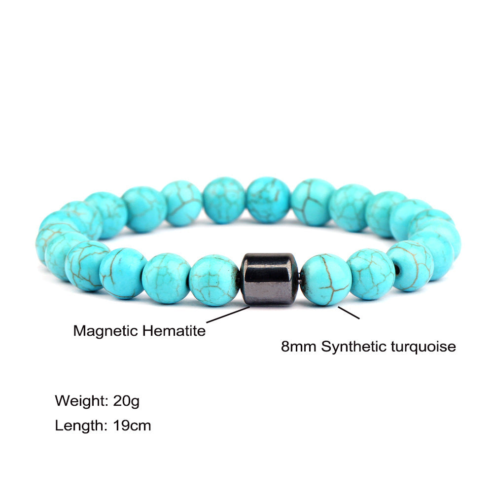 Bracelet œil de tigre en pierre noire