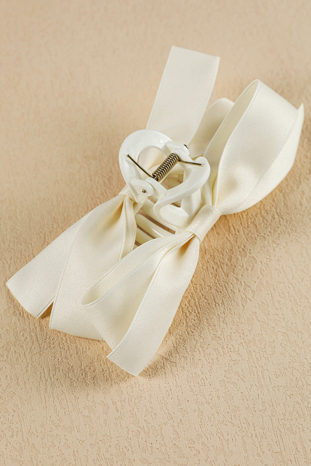 Barrette à cheveux avec ruban décoratif de couleur unie noire