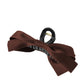 Barrette à cheveux avec ruban décoratif de couleur unie noire