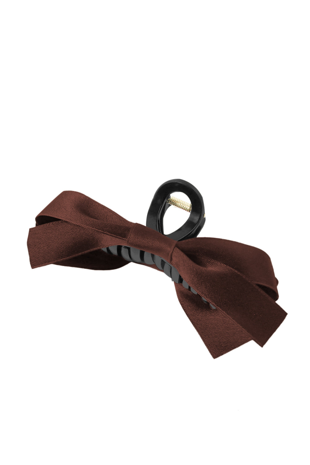 Barrette à cheveux avec ruban décoratif de couleur unie noire