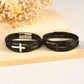 Bracelet de mode avec croix en acier inoxydable pour homme