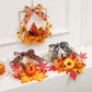 Couronne de fleurs artificielles orange Halloween Thanksgiving