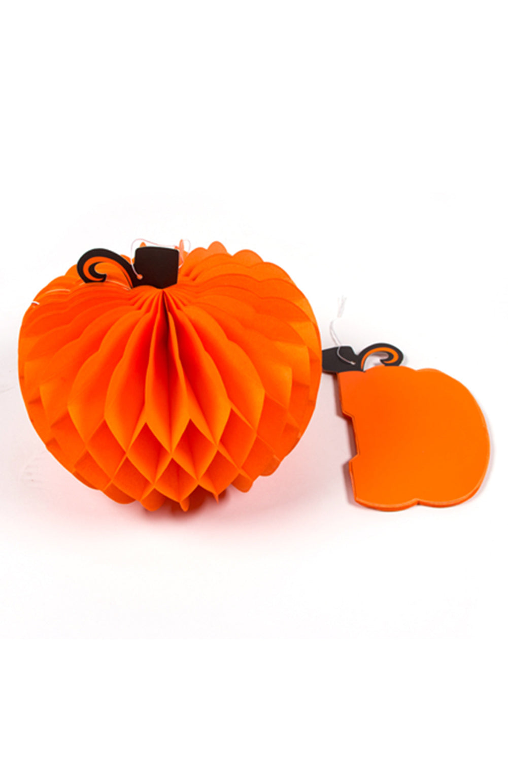 Lanterne en papier décorative orange Halloween Thanksgiving Pumpkin Honeycomb