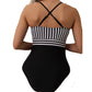 Maillot de bain une pièce à larges bretelles de style français pour femmes