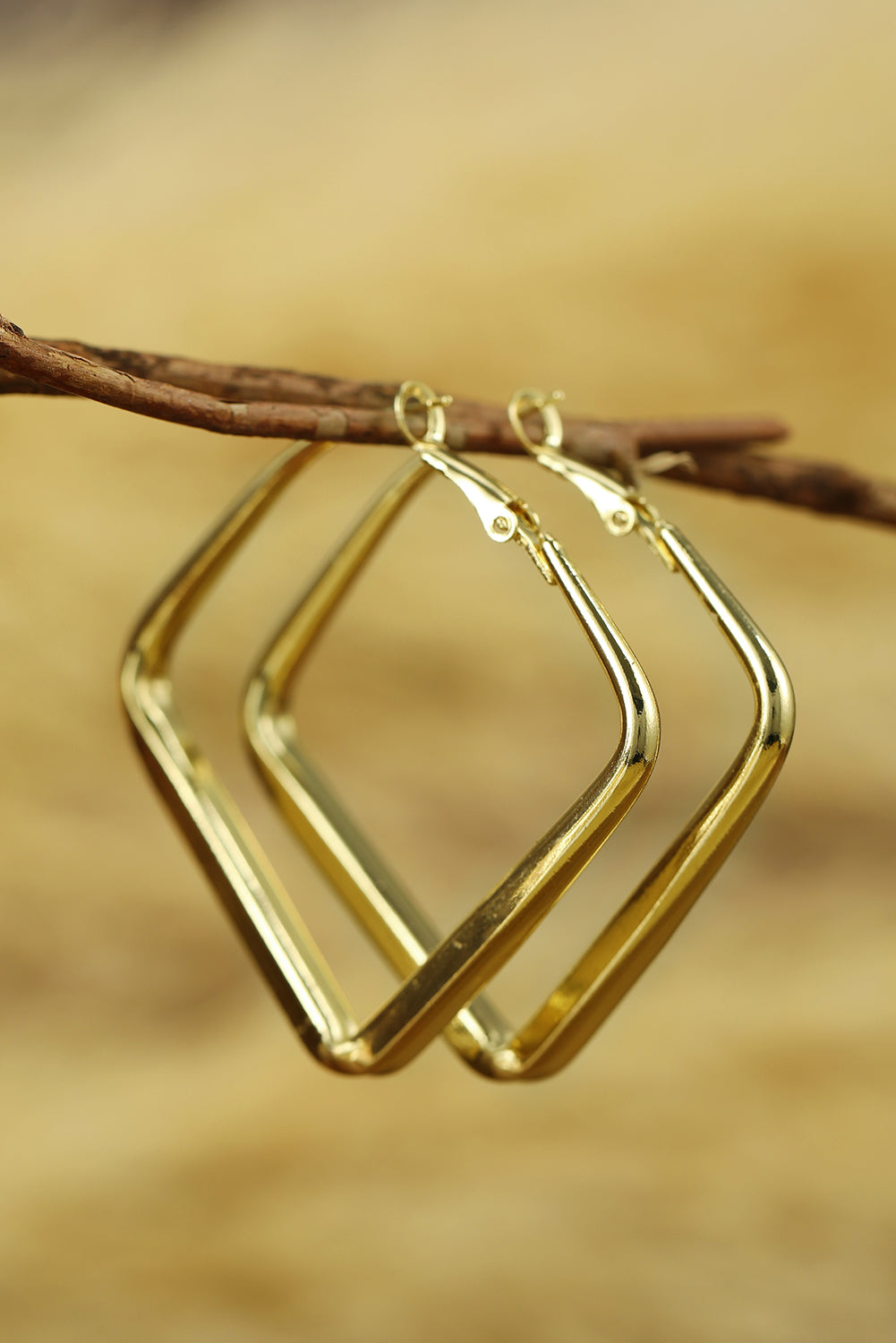 Boucles d'oreilles or Chunky Square