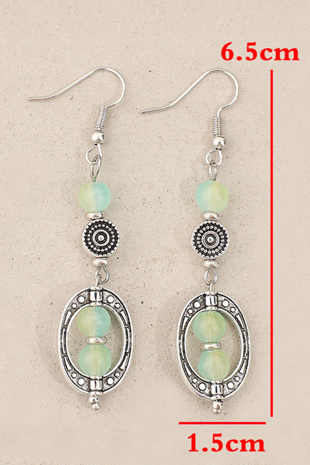 Boucles d'oreilles perlées argentées de style boho