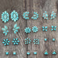 Boucles d'oreilles Boho avec incrustation de turquoise