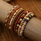 eu de 9 bracelets en perles Vintage Camel