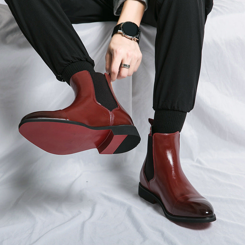 Bottes Homme – Cuir, Hautes, Bout Pointu & Semelles Rouges